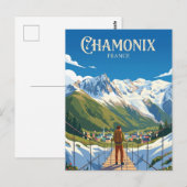CHAMONIX FRANKRIJK BRIEFKAART (Voorkant / Achterkant)