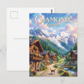 Chamonix Frankrijk Briefkaart (Voorkant / Achterkant)