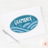 Chamonix Frankrijk Buitenshuis Ovale Sticker (Envelop)
