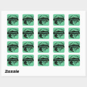 Chamonix Frankrijk groene ski logo kunst stickers (Vel)