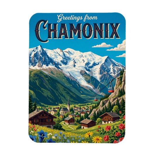 Chamonix Frankrijk Magneet (Verticaal)