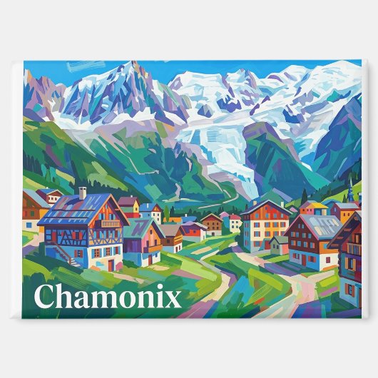 Chamonix Frankrijk Magneet (Voorkant)