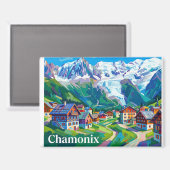 Chamonix Frankrijk Magneet (Voorkant / Achterkant)