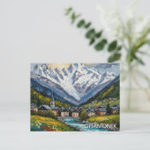 Chamonix Frankrijk Mont Blanc Briefkaart (Staand voorkant)