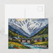 Chamonix Frankrijk Mont Blanc Briefkaart (Voorkant / Achterkant)
