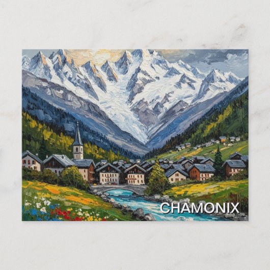 Chamonix Frankrijk Mont Blanc Briefkaart (Voorkant)