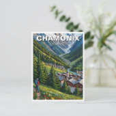 Chamonix Frankrijk Mont Blanc Briefkaart (Staand voorkant)
