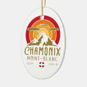 Chamonix Frankrijk Mont Blanc Franse Alpen Skiën Keramisch Ornament (Links)