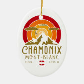 Chamonix Frankrijk Mont Blanc Franse Alpen Skiën Keramisch Ornament (Voorkant)