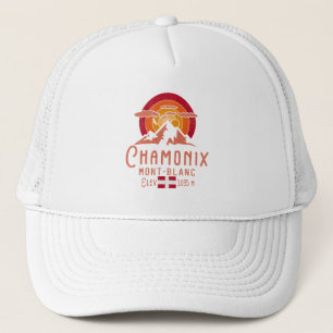 Chamonix Frankrijk Mont Blanc Franse Alpen Skiën Trucker Pet