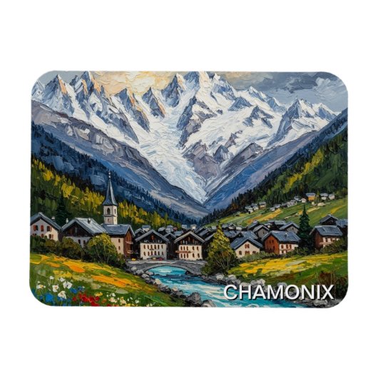 Chamonix Frankrijk Mont Blanc Magneet (Horizontaal)