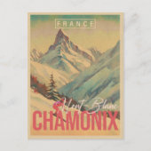 Chamonix Frankrijk  Mont Blanc Skiën Briefkaart (Voorkant)