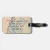 Chamonix Frankrijk  Mont Blanc Skiën jaren 1950 Bagagelabel (Achterkant horizontaal)