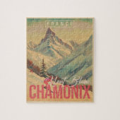 Chamonix Frankrijk  Mont Blanc Skiën jaren 1950 Legpuzzel (Verticaal)