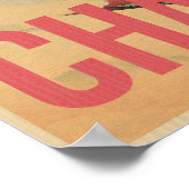 Chamonix Frankrijk  Mont Blanc Skiën jaren 1950 Poster (Hoek)