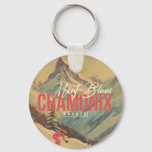 Chamonix Frankrijk  Mont Blanc Skiën jaren 1950 Sleutelhanger (Voorkant)