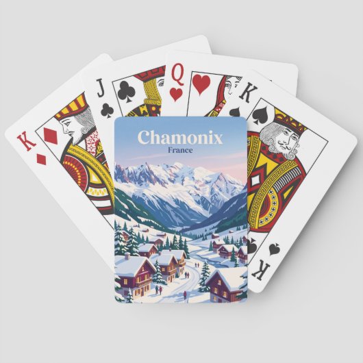 Chamonix Frankrijk Pokerkaarten (Achterkant)