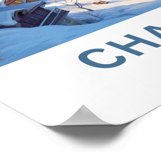 Chamonix Frankrijk Reisprint Poster (Hoek)