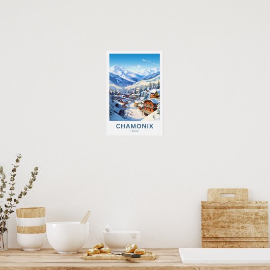 Chamonix Frankrijk Reisprint Poster (Keuken)