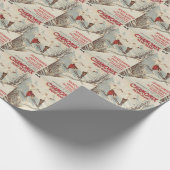 Chamonix Frankrijk Retro Ski Reizen Cadeaupapier (Hoek)