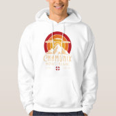 Chamonix Frankrijk Retro Sunset Skiën Souvenirs 80 Hoodie (Voorkant)