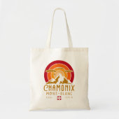 Chamonix Frankrijk Retro Sunset Skiën Souvenirs 80 Tote Bag (Voorkant)