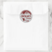 Chamonix Frankrijk rode snowboard kunst stickers (Tas)