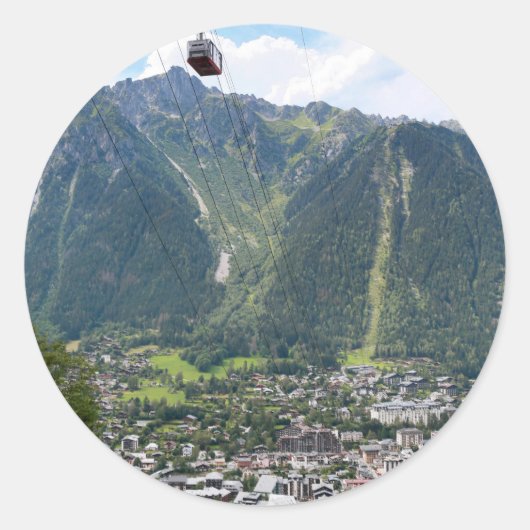 Chamonix - Frankrijk Ronde Sticker (Voorkant)
