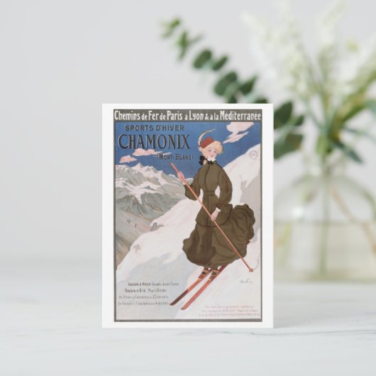 Chamonix Frankrijk Ski Franse Alpen Briefkaart (Staand voorkant)