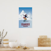 Chamonix, Frankrijk, Ski Poster (Keuken)