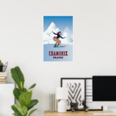 Chamonix, Frankrijk, Ski Poster (Thuiskantoor)