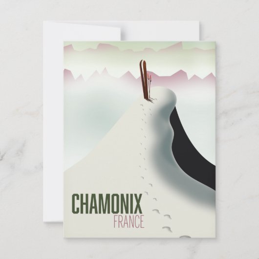 Chamonix Frankrijk ski reisposter (Voorkant)