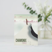 Chamonix Frankrijk ski reisposter Briefkaart (Staand voorkant)