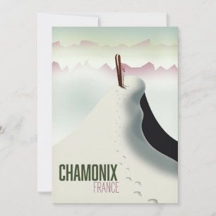 Chamonix Frankrijk ski reisposter Kaart