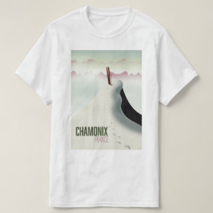 Chamonix Frankrijk ski reisposter T-shirt