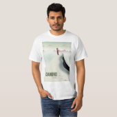 Chamonix Frankrijk ski reisposter T-shirt (Voorkant volledig)