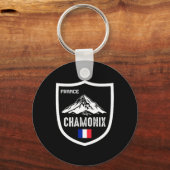 Chamonix Frankrijk Ski Resort Skiing Mountain Fran Sleutelhanger (Voorkant)