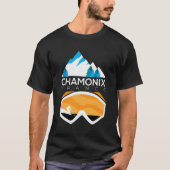 Chamonix Frankrijk Ski Snowboard kleding T-shirt (Voorkant)
