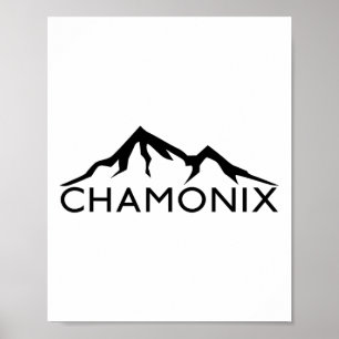 Chamonix Frankrijk Skien Poster