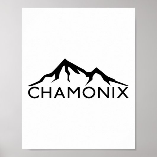 Chamonix Frankrijk Skien Poster (Voorkant)