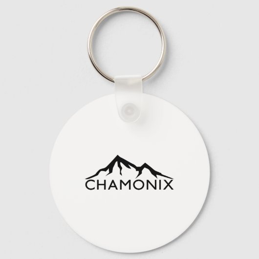 Chamonix Frankrijk Skien Sleutelhanger (Voorkant)