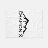 Chamonix Frankrijk Skilopen Fleece Deken (Voorkant (Horizontaal))