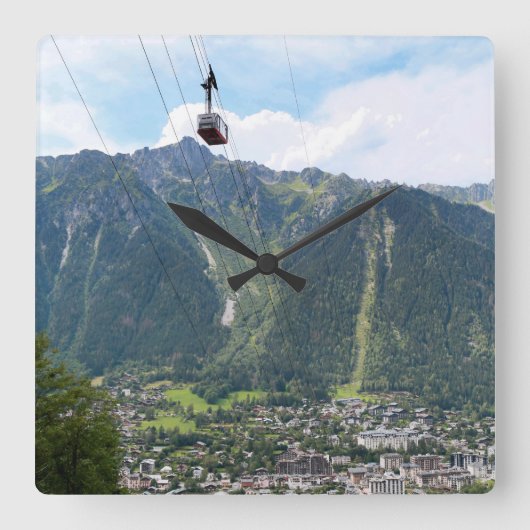 Chamonix - Frankrijk Vierkante Klok (Voorkant)