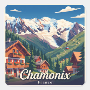 Chamonix Frankrijk Vierkante Sticker