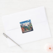 Chamonix Frankrijk Vierkante Sticker (Envelop)