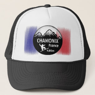 Chamonix Frankrijk vlag snowboard kunst zwart pet