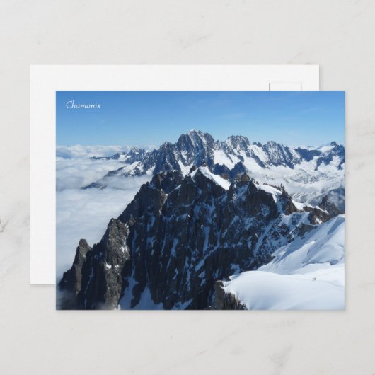 Chamonix Franse Alpen Briefkaart (Voorkant / Achterkant)