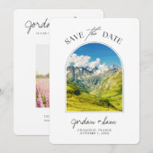 Chamonix French Alps Wedding Save the Date Kaart (Voorkant / Achterkant)