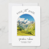 Chamonix French Alps Wedding Save the Date Kaart (Voorkant)