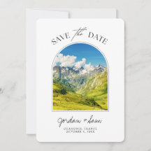 Chamonix French Alps Wedding Save the Date